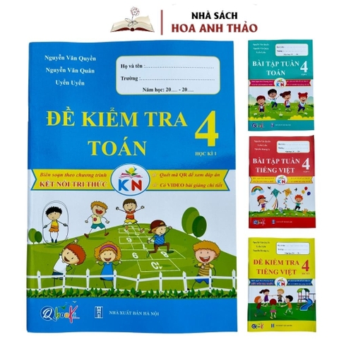 Sách - Bài tập tuần và đề kiểm tra Toán và Tiếng Việt lớp 4 học kỳ 1