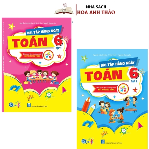 Sách - Bài tập hàng ngày toán lớp 6 tập 1, tập 2 kết nối tri thức -