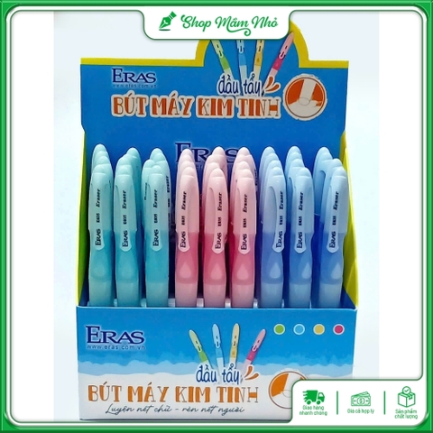 Bút máy xóa được Eras E035 - Ngòi kim tinh trơn, có đầu tẩyBút máy xóa được Eras E035 - Ngòi kim tinh trơn, có đầu tẩy, đệm cầm tay bằng cao su êm, viết lâu không thấy mỏi tay.