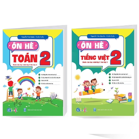 Combo 2 Sách - Bài Tập Ôn Hè Toán và Tiếng Việt 2 - Dành cho học sinh lớp 2 lên 3
