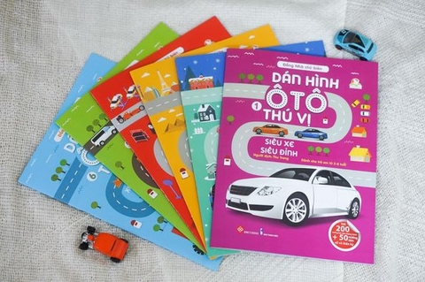 Combo 4 Sách - Dán hình ô tô thú vị