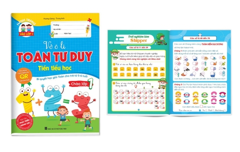 Vở ôli toán tư duy tiền tiểu học cho trẻ từ 5-6 tuổi (Bìa xanh)