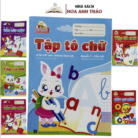 Combo 6 Sách - Bé Sẵn Sàng Vào Lớp 1 - Luyện Viêt Theo Chương Trình Mới