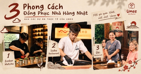 Thiết Kế Đồng Phục Nhà Hàng Nhật: 3 Dự Án Umee
