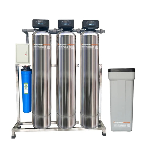 Máy lọc nước đầu nguồn Kangaroo van tự động, xử lý Canxi KG1054TL3-INOX