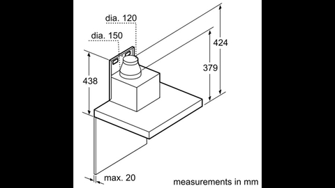 Máy hút mùi  Bosch chữ T seri 6 DWB77CM50