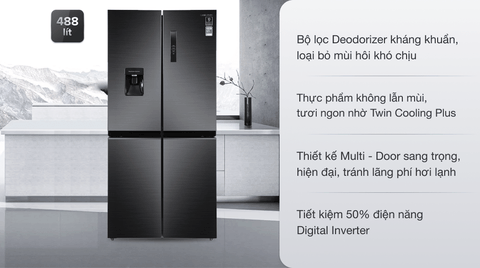 Tủ lạnh Samsung inverter 511 lít multi door RF48A4010B4/SV
