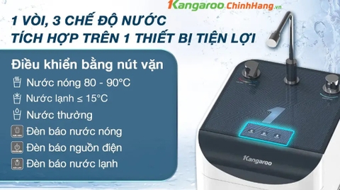 Máy lọc nước Kangaroo Hydrogen ion kiềm 5 lõi nóng lạnh KG10A7ES