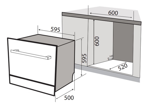 Máy rửa bát Kaff 10 bộ KF-BIV810S