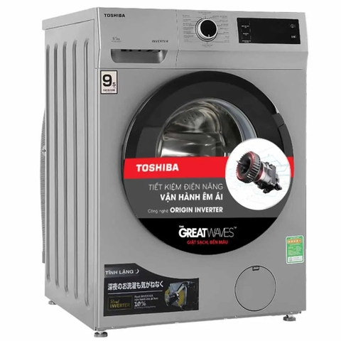 Máy giặt Toshiba Inverter lồng ngang 9.5 Kg TW-BK105S3V(SK)