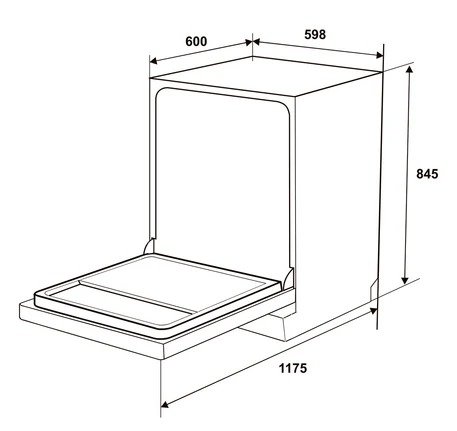 Máy rửa bát độc lập Hafele HDW-F601G