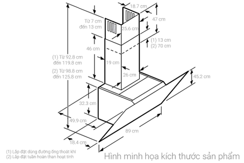Máy hút mùi Bosch kính vát DWK97JQ50B