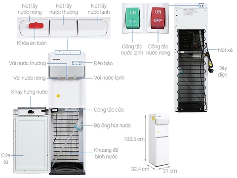 Cây nước nóng lạnh Kangaroo KG56A3