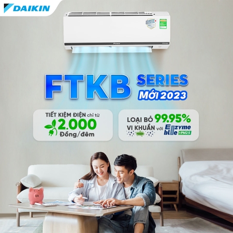 Điều hòa Daikin Inverter 9000Btu 1 chiều FTKB25ZVMV mới 2025