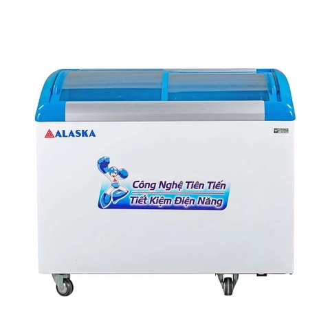 Tủ đông kính cong Alaska Inverter 355 lít KC-203S