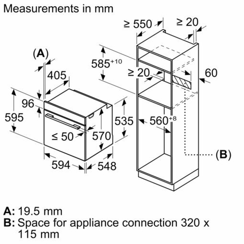 Lò nướng âm Bosch 71 lít HBG633BS1A