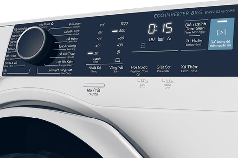 Máy giặt Electrolux Inverter 8 kg lồng ngang EWF8024P5WB