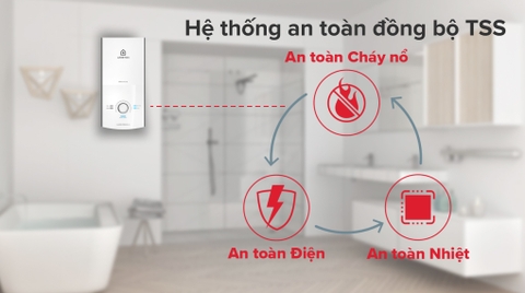 Bình nóng lạnh trực tiếp Ariston AURES PREMIUM 4.5P IVORY