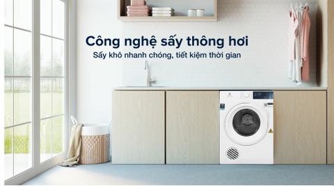 Máy sấy quần áo Electrolux thông hơi 7.5 kg EDV754H3WB