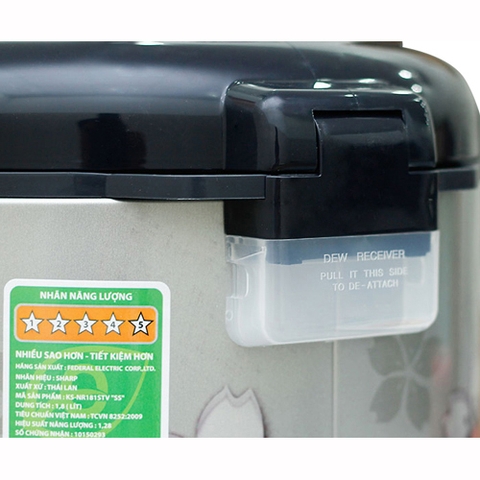 Nồi cơm điện nắp gài Sharp 1.8 lít KS-NR181STV-SS - Thái Lan