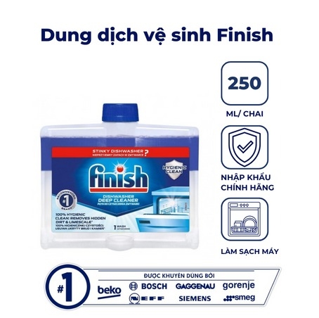 Nước vệ sinh máy rửa bát Finish 250 ml