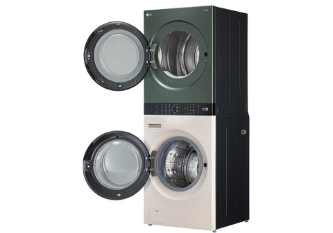 Tháp máy giặt sấy LG WashTower Inverter giặt 21 kg - sấy 16 kg WT2116SHEG