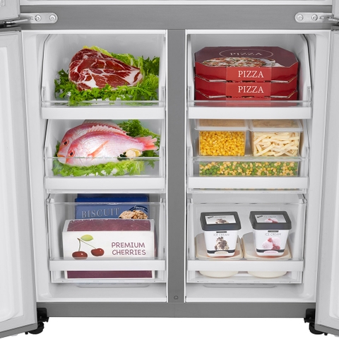 Tủ lạnh LG inverter 530 lít multi door 4 cánh GR-B53PS