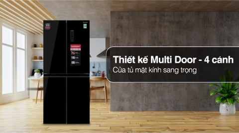 Tủ lạnh Sharp inverter 362 lít multi door SJ-FX420VG-BK