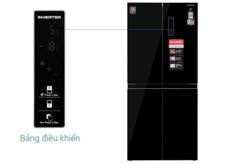 Tủ lạnh Sharp inverter 401 lít multi door SJ-FXP480VG-BK