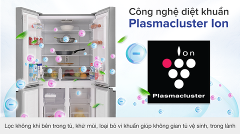 Tủ lạnh Sharp inverter 401 lít multi door SJ-FXP480VG-BK