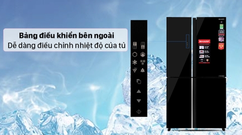 Tủ lạnh Sharp inverter 466 lít multi door SJ-FXP560VG-BK (Mới 2025)
