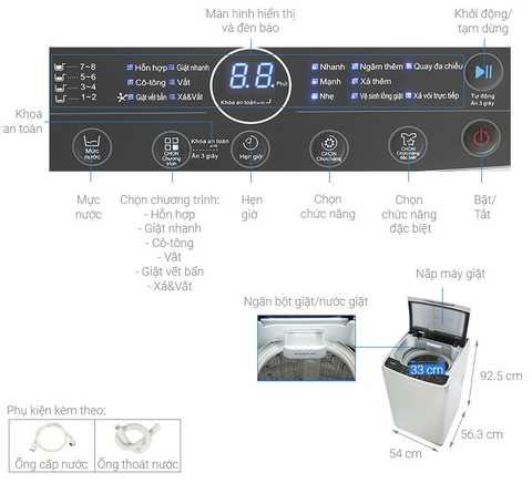 Máy giặt Whirlpool 8.5kg VWVC8502FS