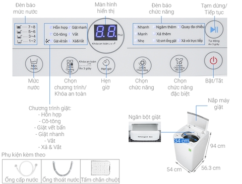 Máy giặt Whirlpool 9.5kg VWVC9502FW