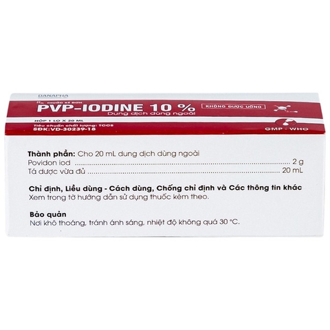 PVP iodin 10% 20ml K/336 lọ danson
