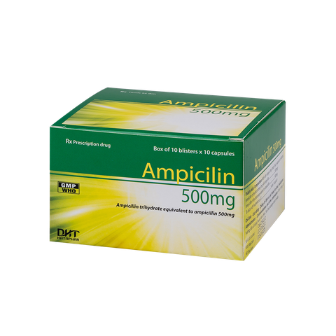 Ampiciline 500 mg vỉ/ 10 viên nang K/ 10000 viên- Hà Tây