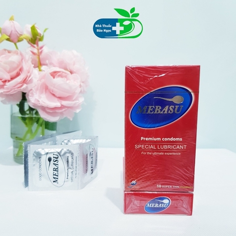 Bao cao su MEBASU gai, siêu mỏng - 3 quả
