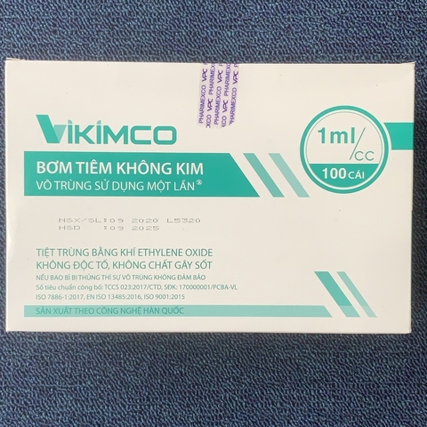 Bơm tiêm 1cc H/100 cái K/4500 - Vimimco
