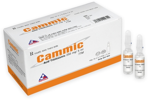 Cammic (Acid Trancenamic 250mg/5ml) Hộp 10 vỉ x 5 ống - Vĩnh Phúc