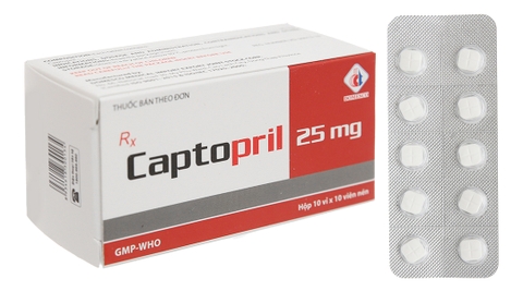 Captopril 25mg VNE H/10vỉx10 - Domesco