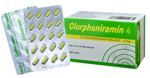 Clorpheniramin 4 mg ch/100 T/43200 - HG