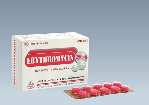 Erythromycin 250mg - Mekophar