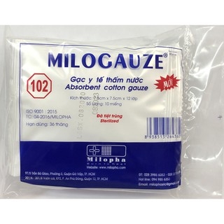 Gạc Tiệt trùng 102 7,5cm *7,5 cm K/50 gói/10 gạc