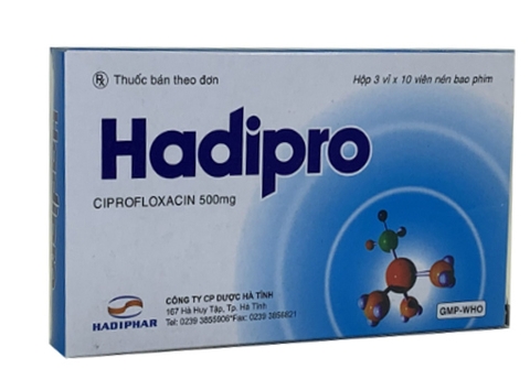 Hadipro 500mg K/111 H /10 vỉ x3 viên - Hà Tĩnh