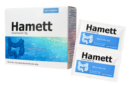 Hamett (Diosmectit 3g) gói 3,8gr H/24 T/1728 - HG