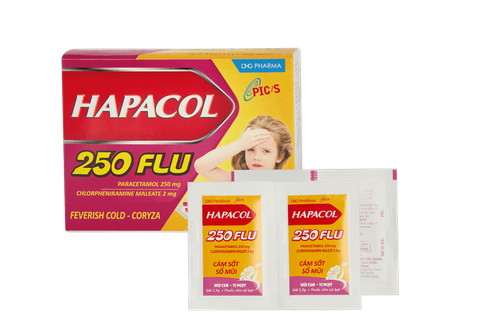 Hapacol 250 Flu G/1.5 H/24 gói T/3456 - HG