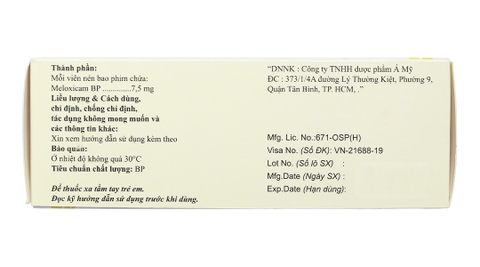 Meloxicam 7.5 mg - ấn độ (Brawn)