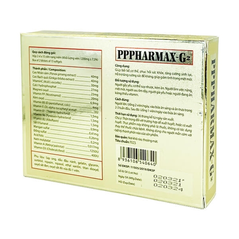 PP.Pharmax - G2 Hộp/2 vỉ x 15 viên nang mềm - DP Santex