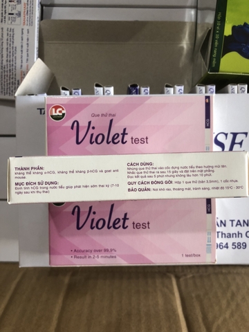 Test phát hiện thai sớm dùng 1 lần Violet test