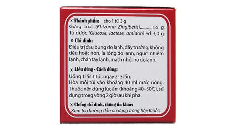 Trà cốm gừng 3g - Traphaco