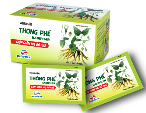 Viên Ngậm Thông Phế Hadiphar K30H*25vỷ* 8v Hà Tĩnh